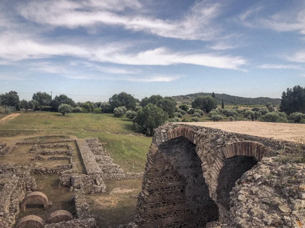 Natural amphora wines made in Portugal. Roman ruins outside Vila de Frades, Alentejo Talha Mafia Wines