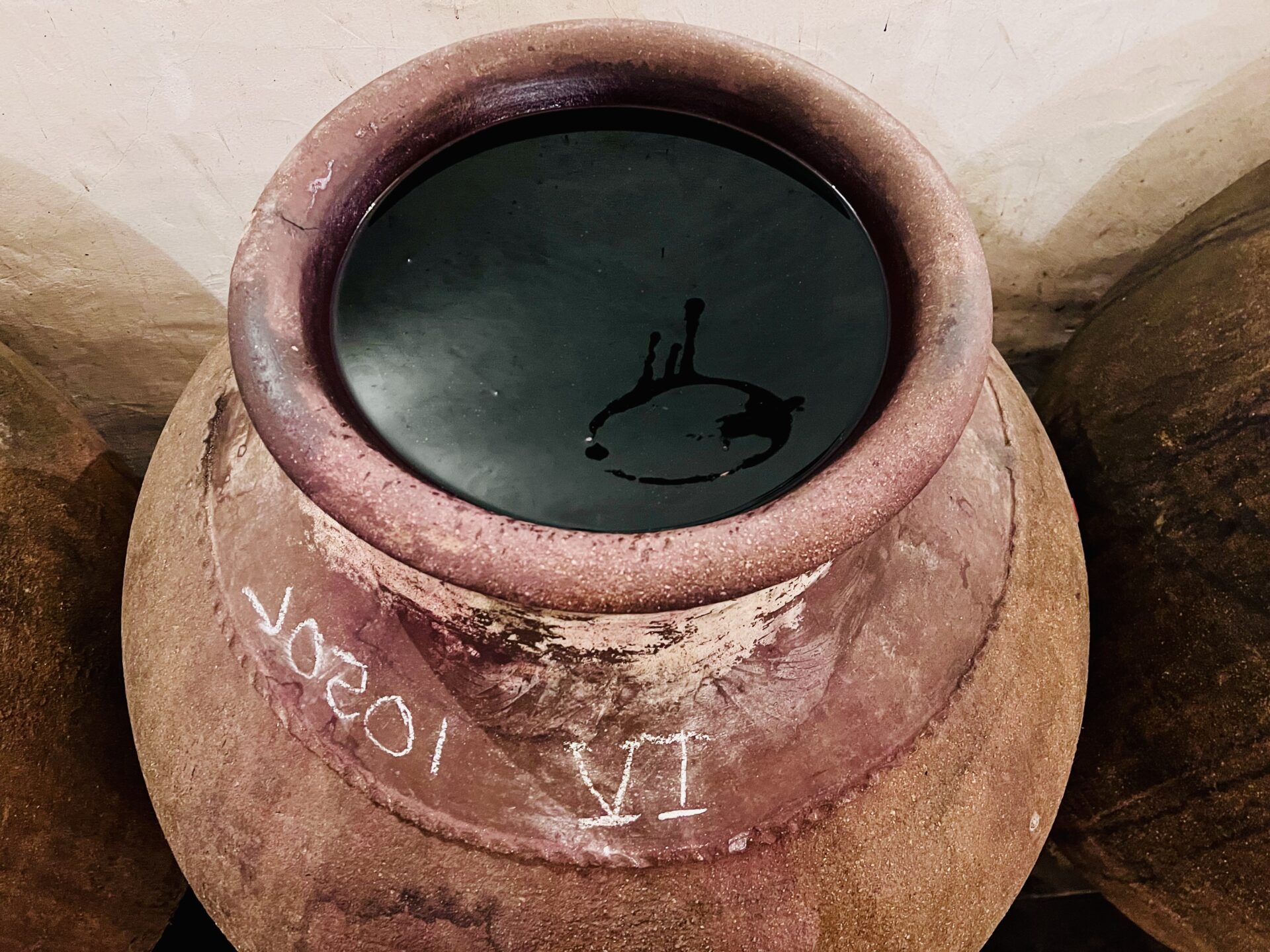 Natural amphora wines in the winery of Talha Mafia Wines
